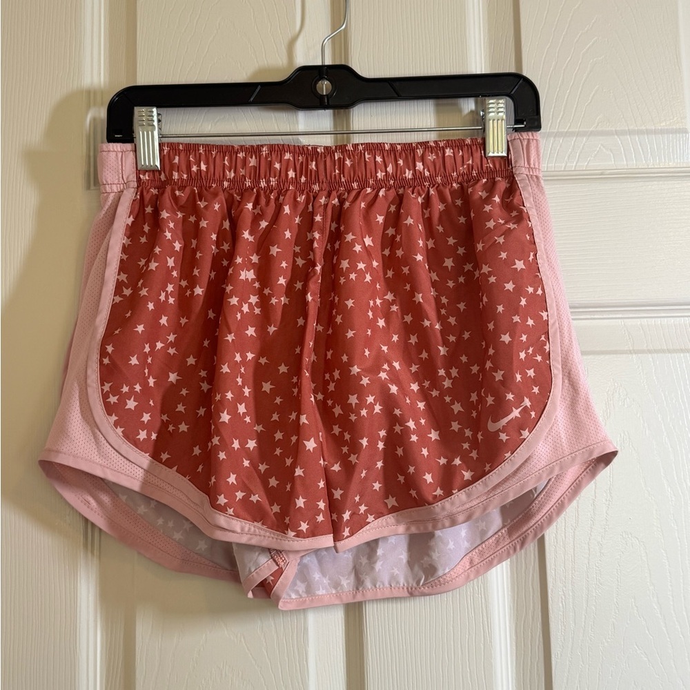 Nike Pink Starry Running Shorts Dry Fit Athletic Shorts - Picture 1 of 7